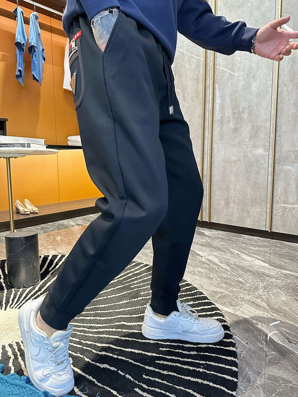 Prada Technical Cotton Joggers with Logo Pocket