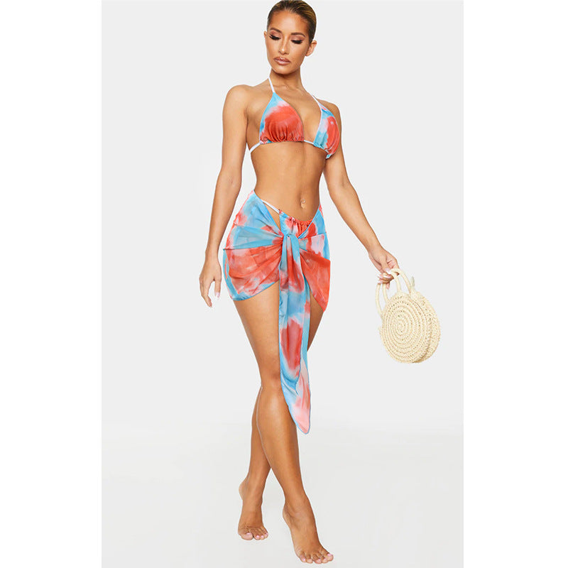 Sexy Split Swimsuit Women Bikini Bikini Three-Piece Swimwear
