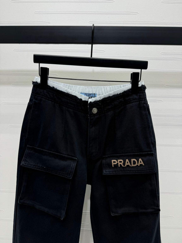 Prada Embroidered Cargo woman Pants