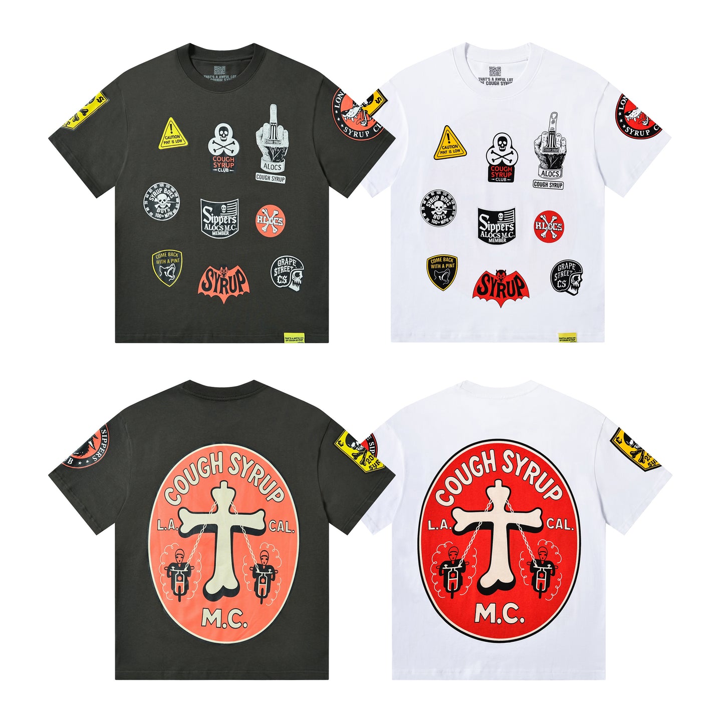 THAT’S A AWFUL LOT OF COUGH SYRUP Cough Syrup M.C. Patchwork Graphic T-Shirt