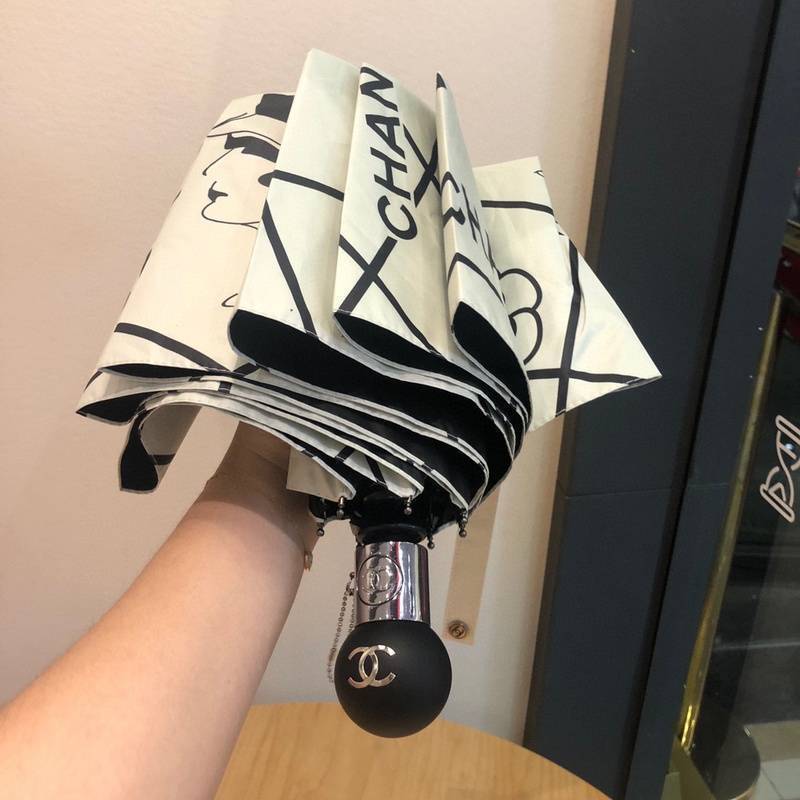 Chanel White and Black VIP Umbrella