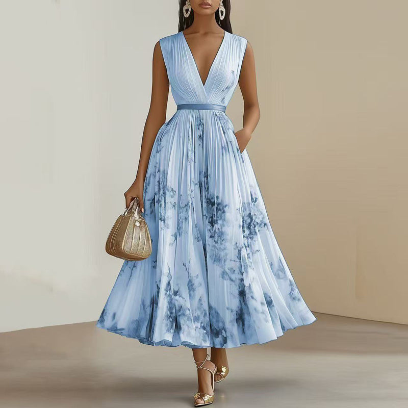 Flowy Ruffle Hem Summer Beach Dress