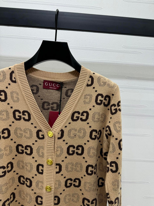 Gucci GG classic women's V-neck knitted Sweatshirt