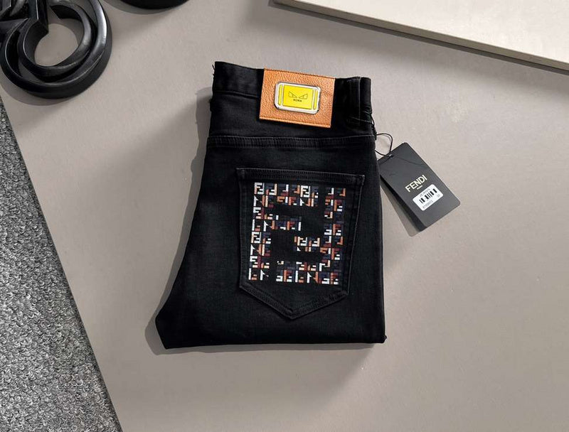 Fendi Embroidered Skinny Jeans