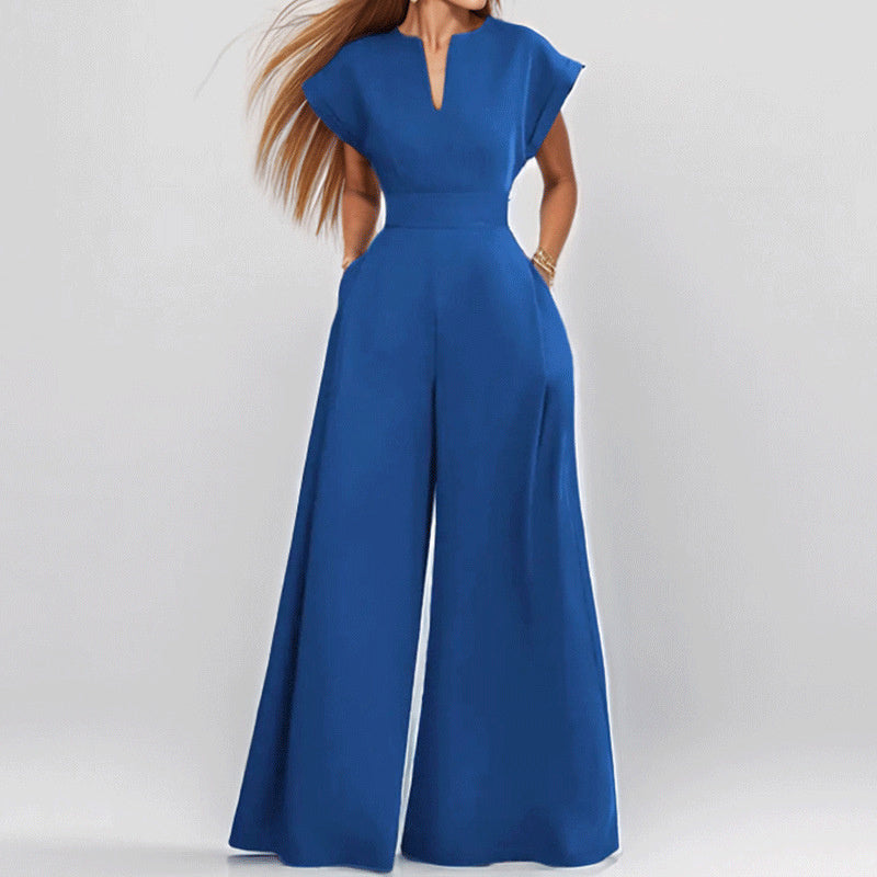Jumpsuit Wide Leg A-Line Waist Tied Casual Summer Outfit