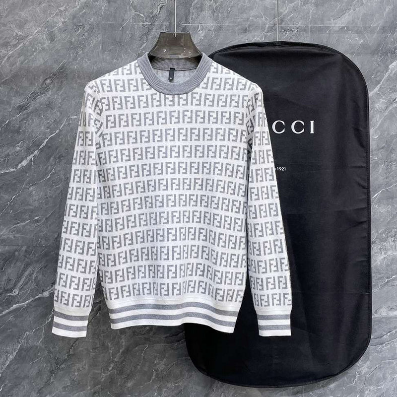 Fendi FF Logo Knit Sweater.