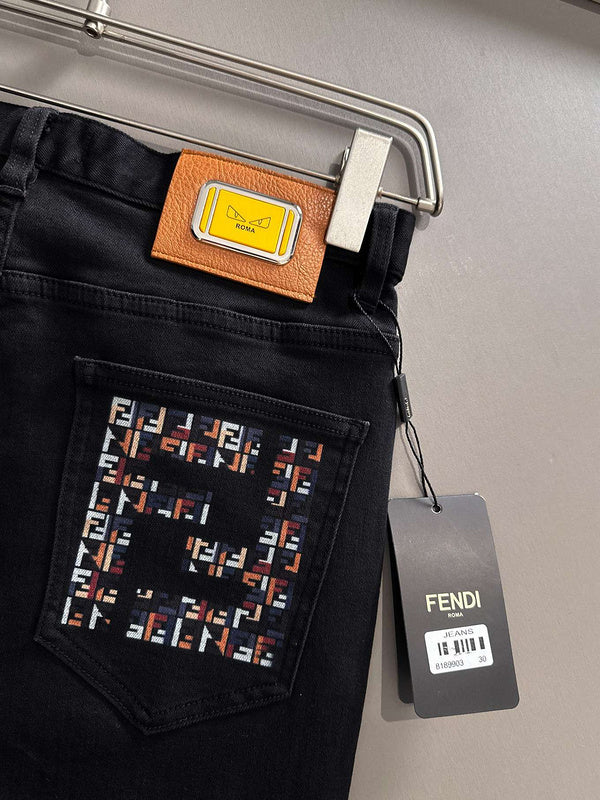 Fendi Embroidered Skinny Jeans