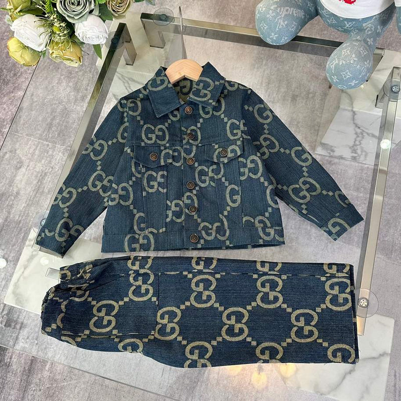 Gucci Kids Monogram Denim Set