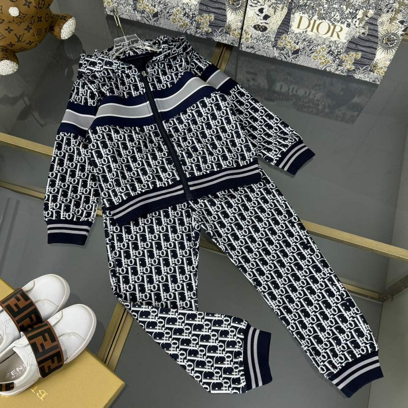 Dior Baby Grey 3-Piece Knitwear Set