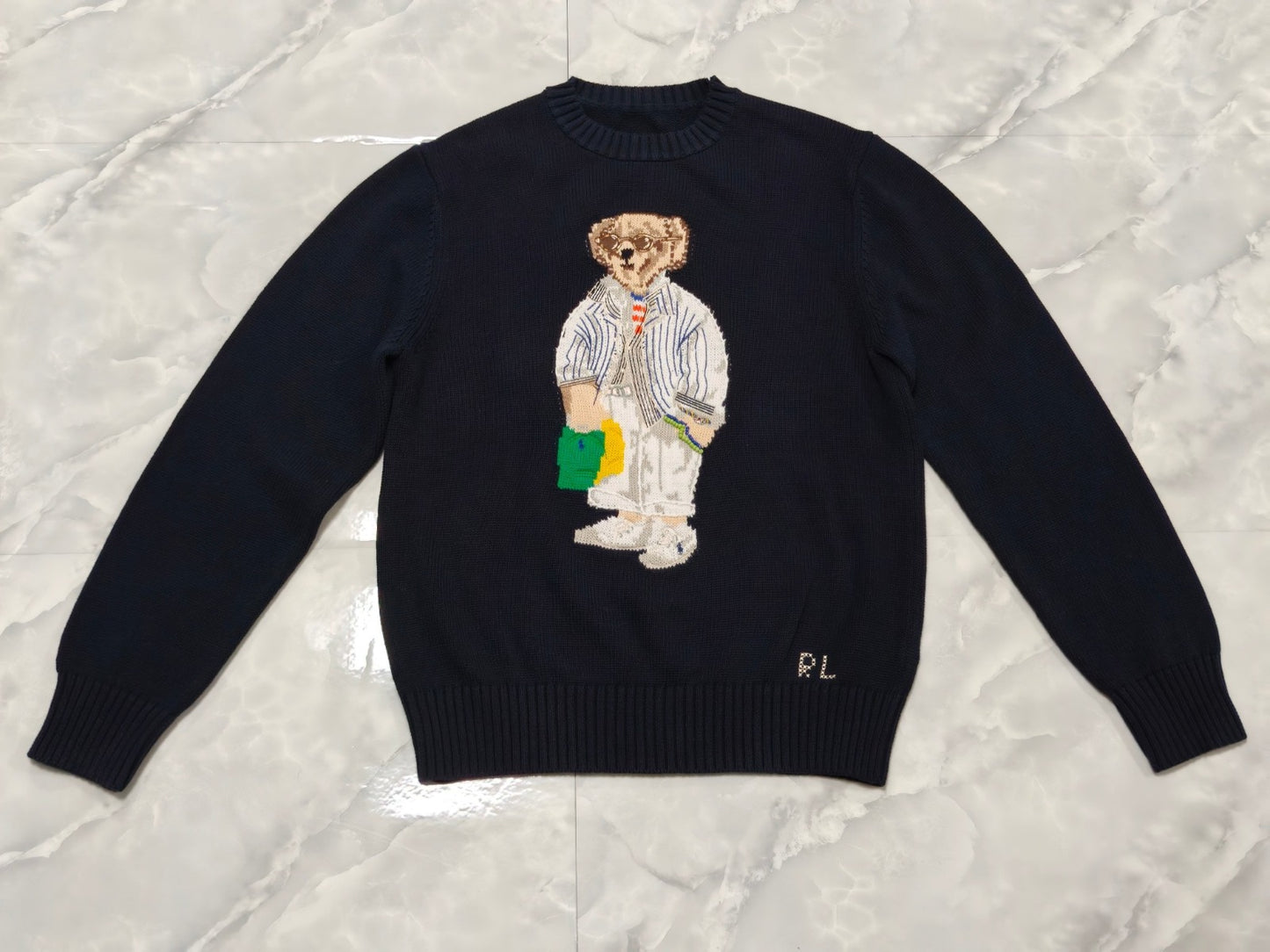 Alpine Teddy Bear Wool Roundneck Sweater