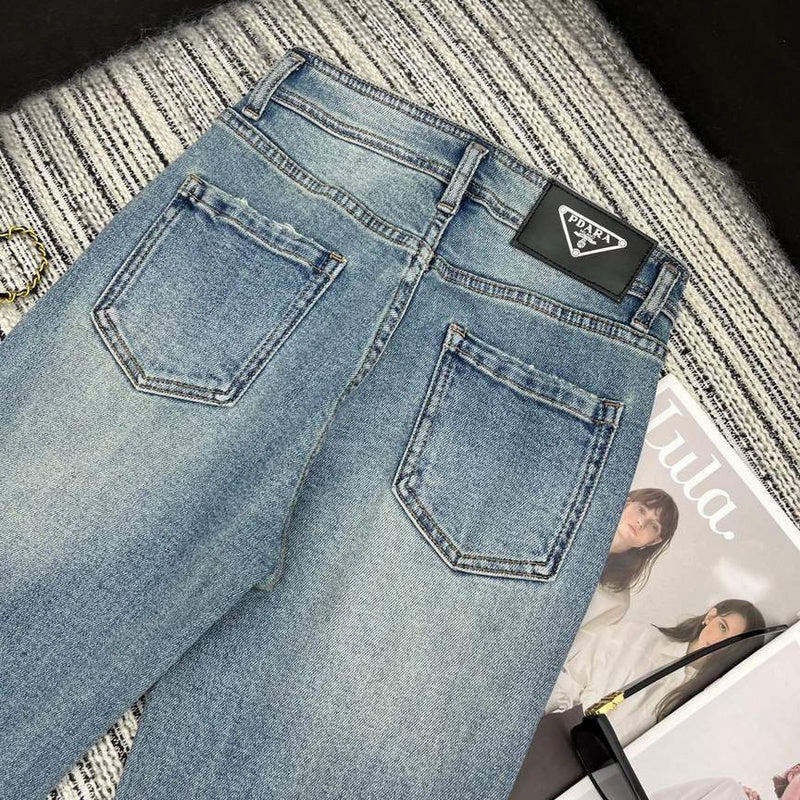 Prada High-Waisted Flared Jeans