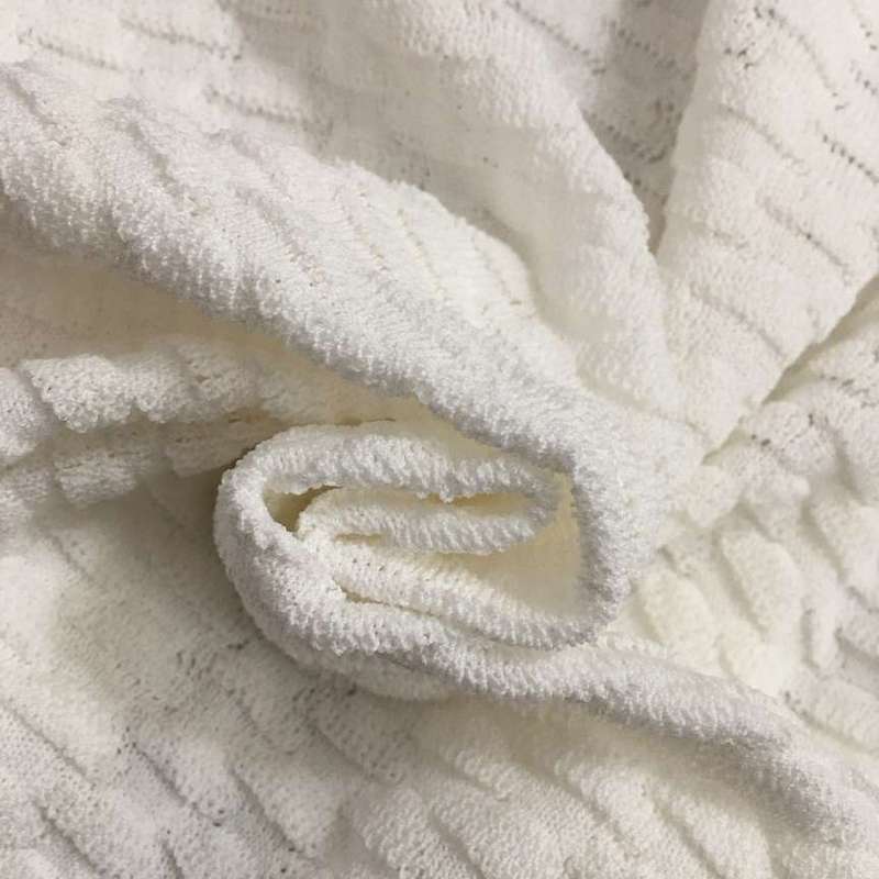 Chanel White Textured Polo Shirt with Black Trim