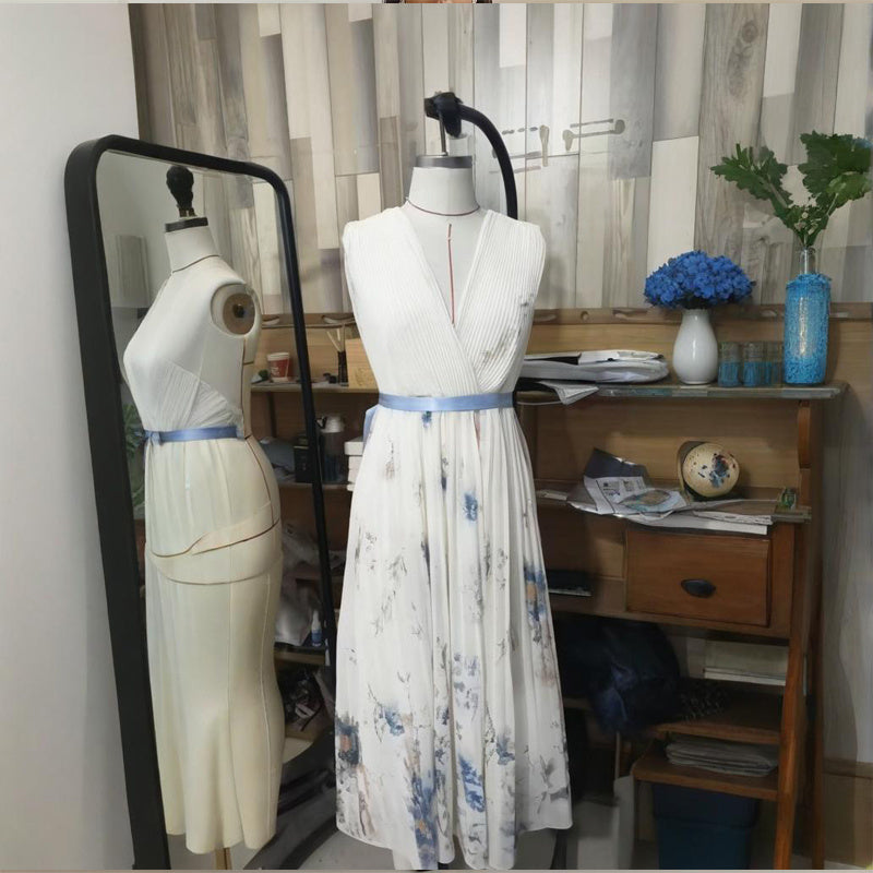 Flowy Ruffle Hem Summer Beach Dress