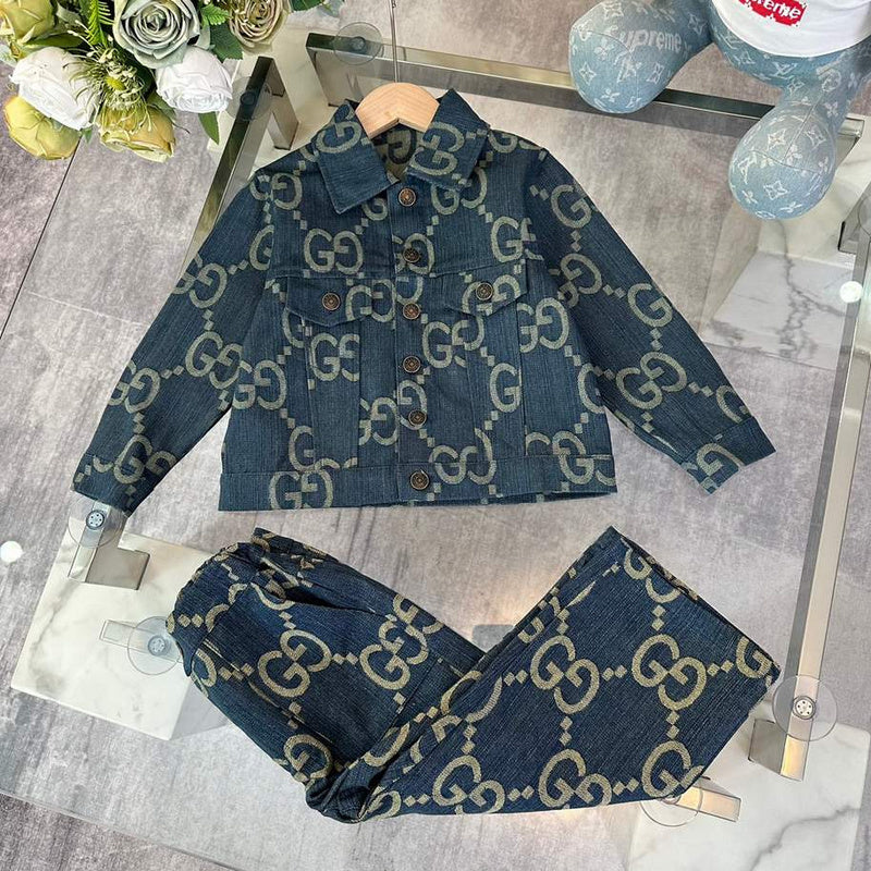 Gucci Kids Monogram Denim Set