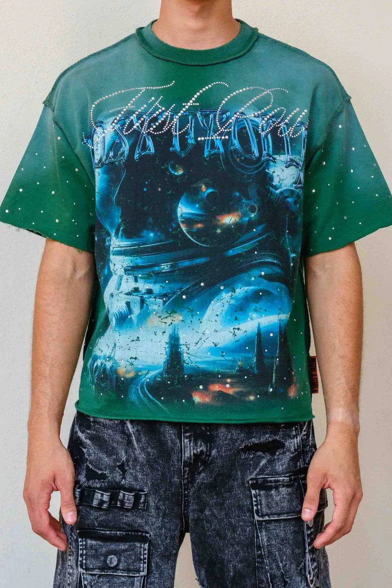 First row Utopia cropped tee