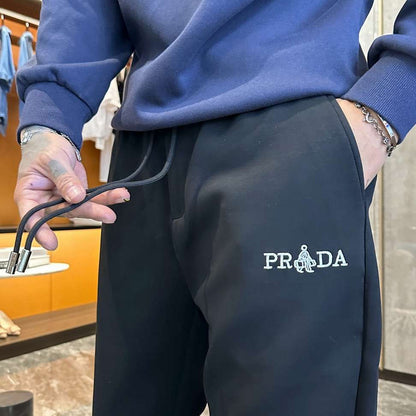Prada Technical Cotton Joggers with Logo Pocket