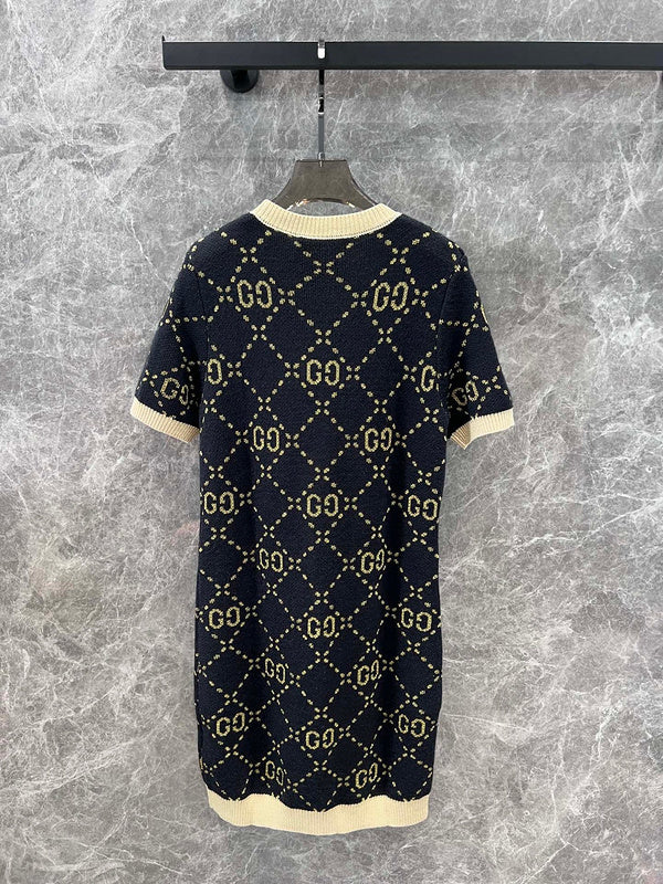 Women Gucci GG Pattern Knit Dress