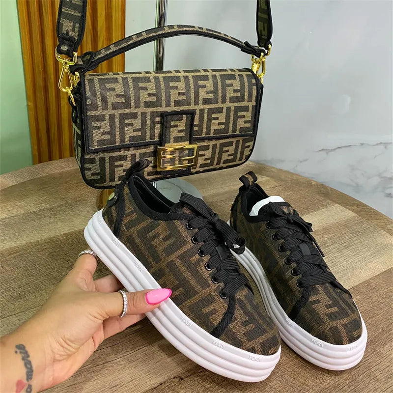 Fendi Baguette and Flatform Sneakers with COA