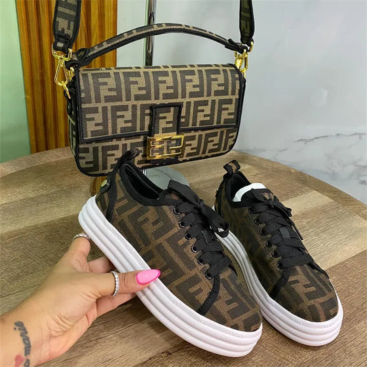 Fendi Baguette and Flatform Sneakers with COA