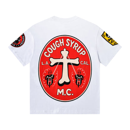THAT’S A AWFUL LOT OF COUGH SYRUP  Cough Syrup M.C. Patchwork Graphic T-Shirt