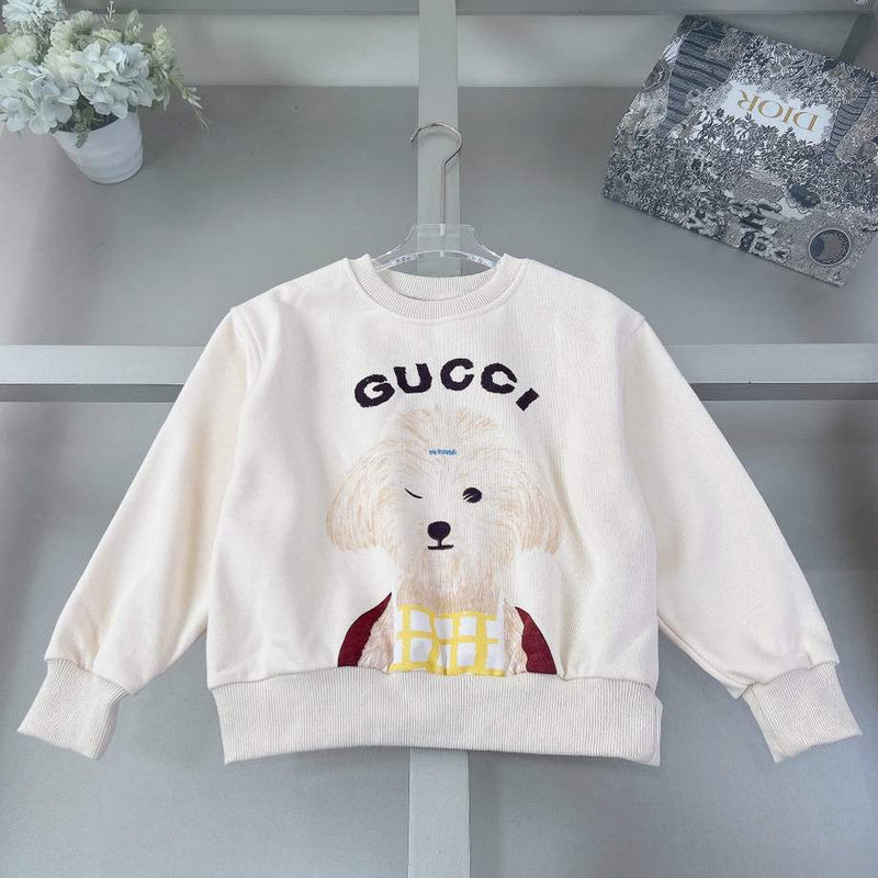 Gucci Kids Beige Tracksuit with Dog Print