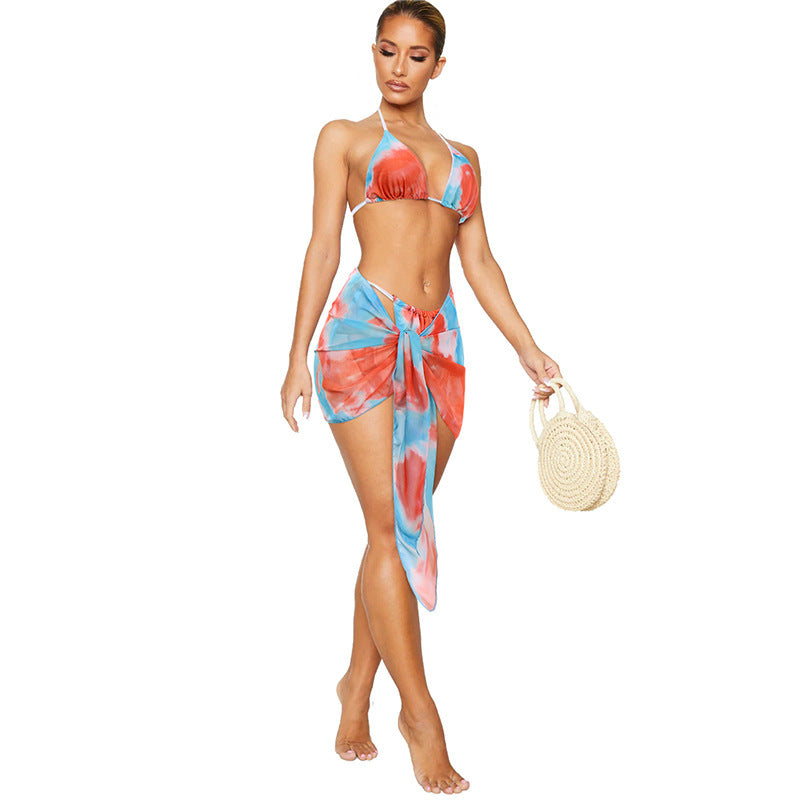 Sexy Split Swimsuit Women Bikini Bikini Three-Piece Swimwear