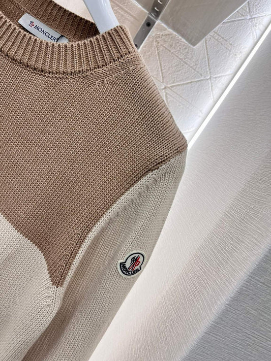 Moncler Bi-Color Knitted Crewneck Sweater