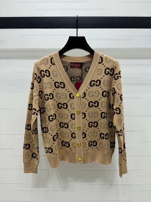 Gucci GG classic women's V-neck knitted Sweatshirt