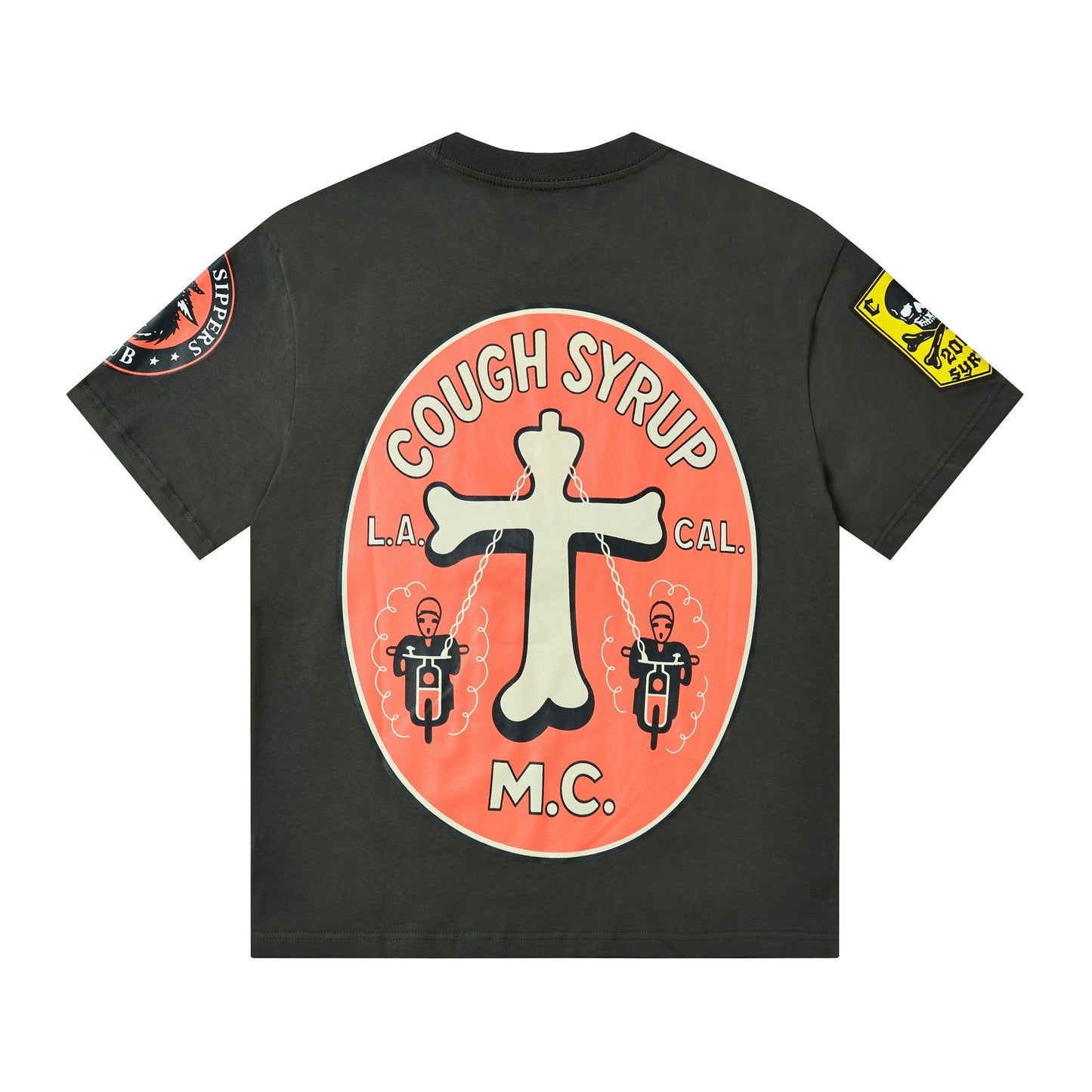 THAT’S A AWFUL LOT OF COUGH SYRUP  Cough Syrup M.C. Patchwork Graphic T-Shirt