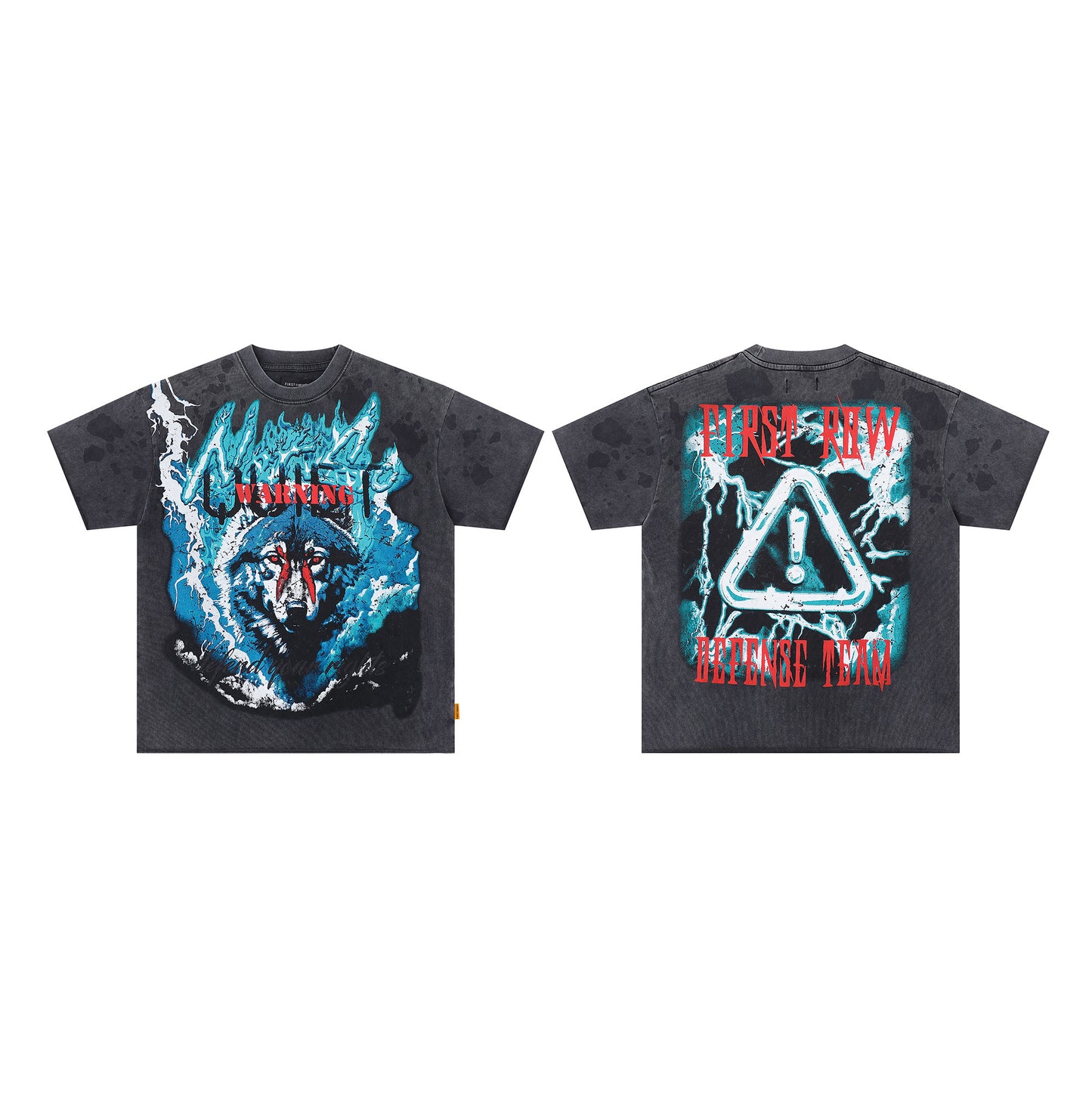 FIRST ROW Warning Not So Quiet Wolf Cropped Tee