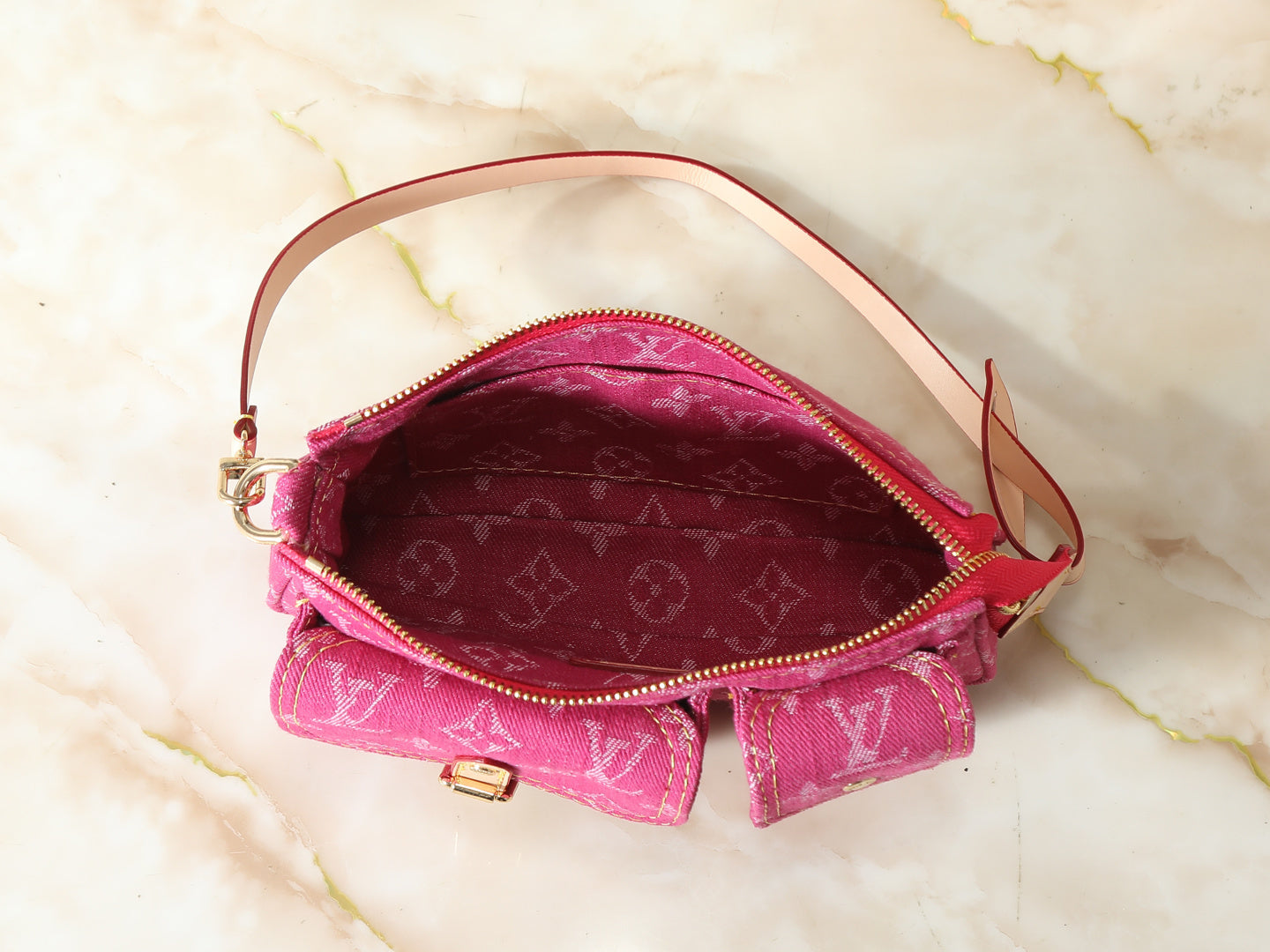 Urban Denim Cargo – Blue / Pink Edition