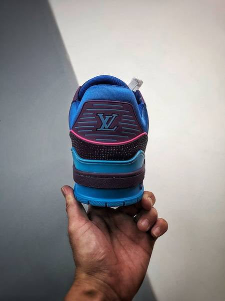Louis Vuitton Trainer – Purple Teal Metallic Crystal