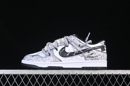 Distressed Monochrome Low-Top Street Sneakers SD duck