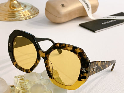 Chanel Embellished Square Sunglasses