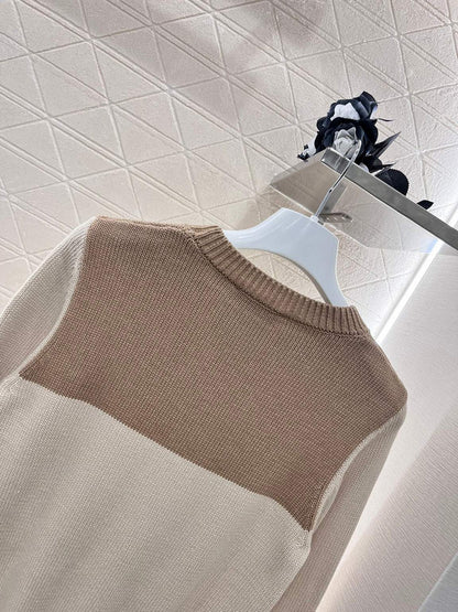 Moncler Bi-Color Knitted Crewneck Sweater