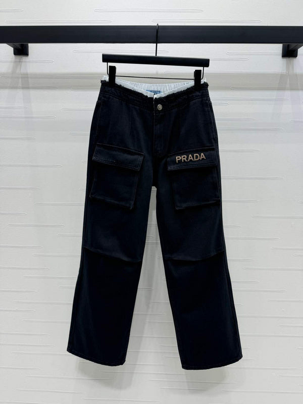 Prada Embroidered Cargo woman Pants