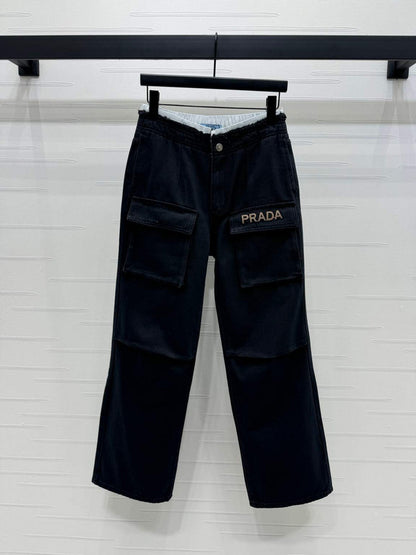 Prada Embroidered Cargo woman Pants