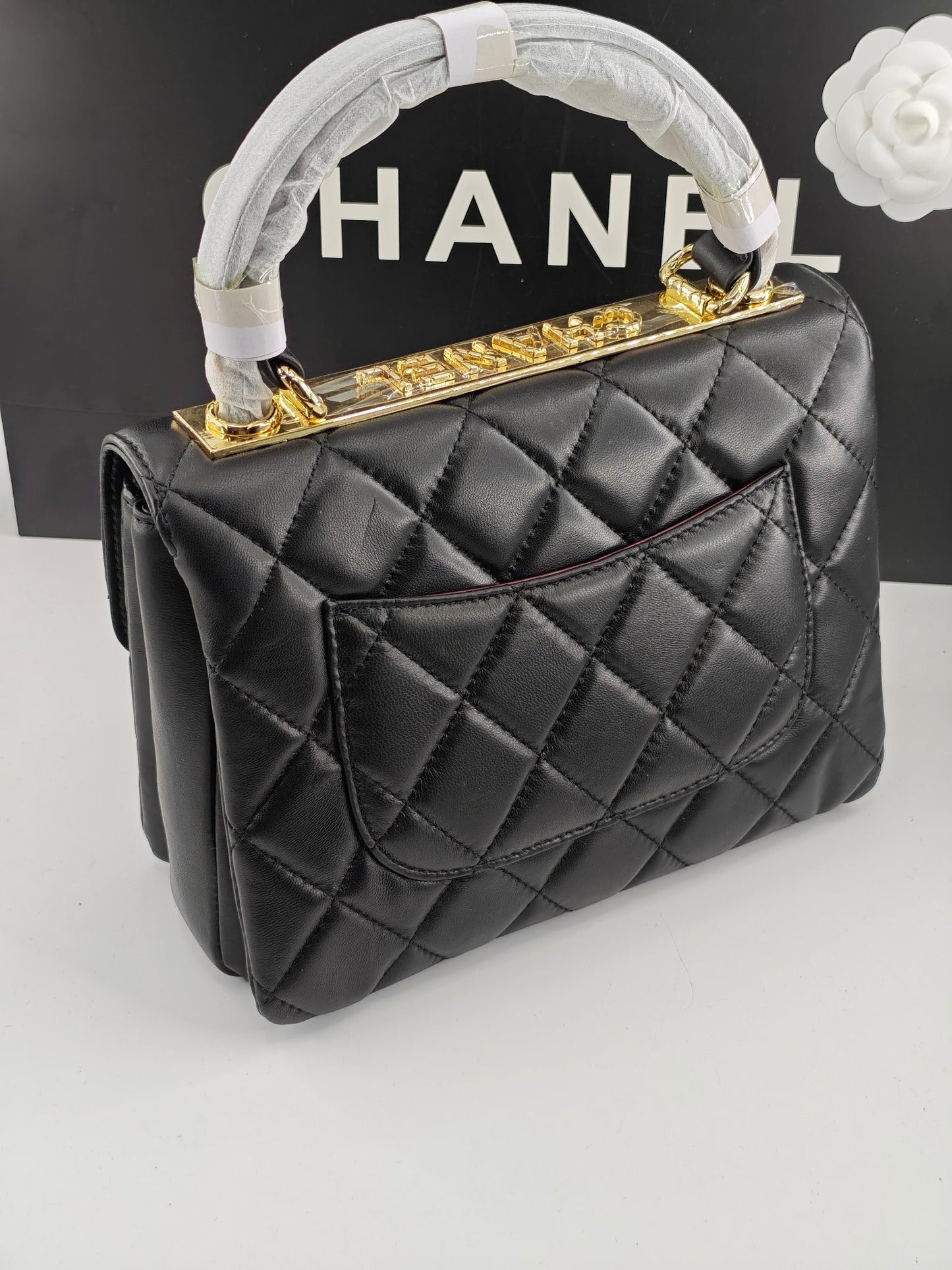 Classic Lambskin Top‑Handle Mini