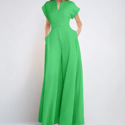 Jumpsuit Wide Leg A-Line Waist Tied Casual Summer Outfit