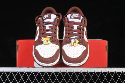 Chocolate Brown & Cream Suede SD duck
