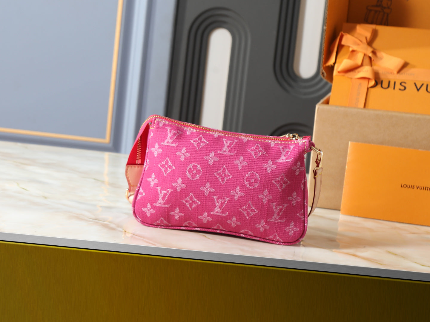 Urban Denim Cargo – Blue / Pink Edition