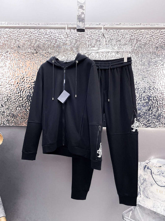 Prada Travel Figure Hooded Tracksuit Set