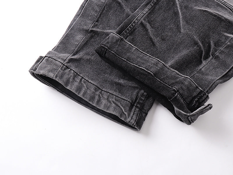 Washed Black Baggy Denim Pants