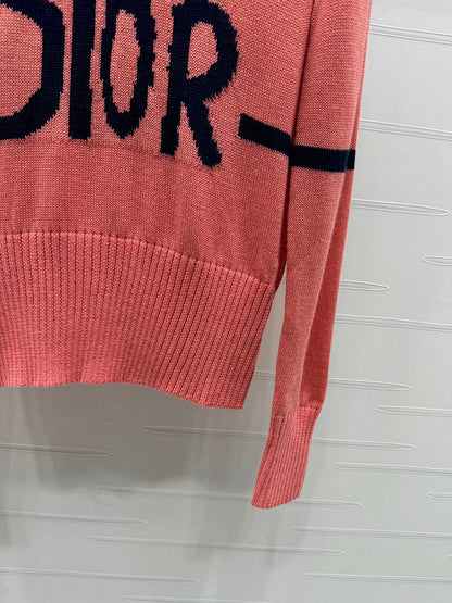 Dior “Miss Dior” Coral Pink Knit Sweater