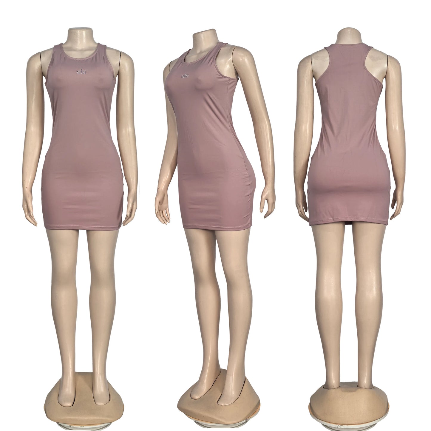 Urban Curve Mini Dress — Black, Beige, or Pink