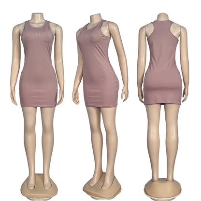 Urban Curve Mini Dress — Black, Beige, or Pink
