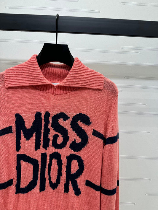 Dior “Miss Dior” Coral Pink Knit Sweater