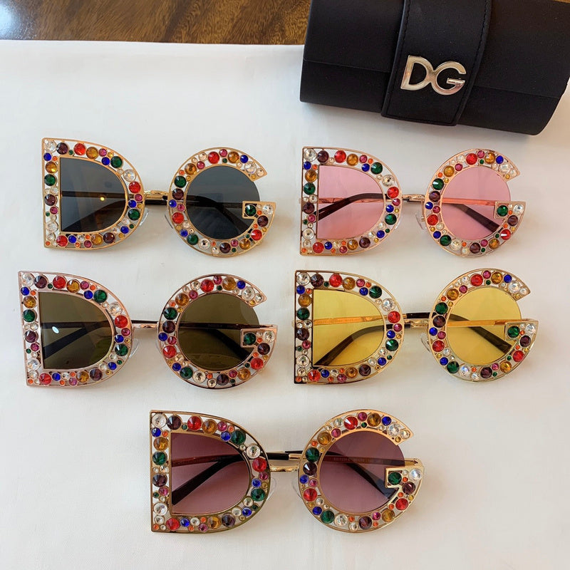 Luxury DG Jeweled Statement Sunglasses