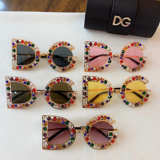 Luxury DG Jeweled Statement Sunglasses