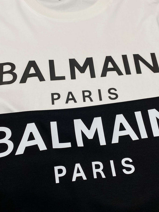 Balmain Paris Long Sleeve Logo T-Shirt – Black & White